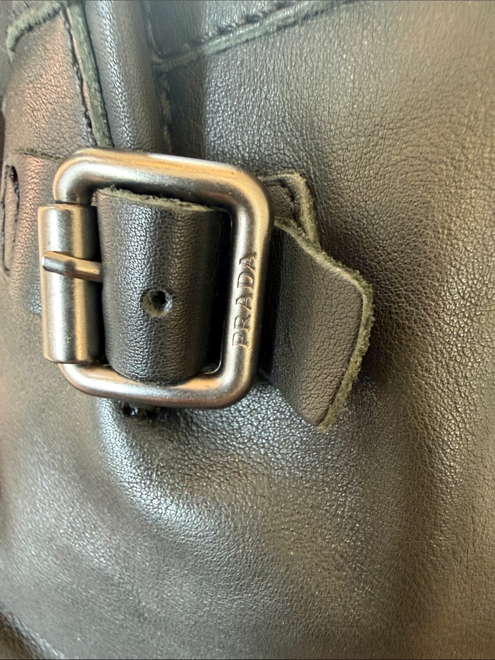 Prada Black Leather Mid-Calf Buckle Boots, currently in stores - Picture 2 of 4